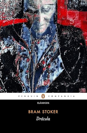 Capa do livro Drácula de Bram Stoker da editora Penguin (companhia das letras). Um clássico fácil de ler.